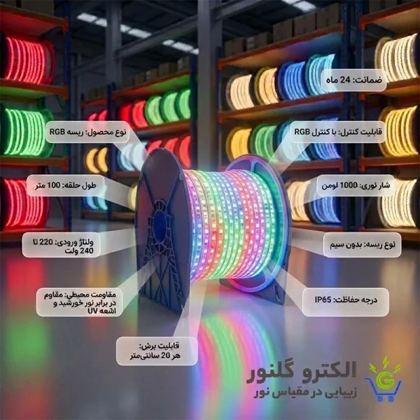 ریسه شلنگی بدون سیم RGB سیتکولایت - تصویر 2